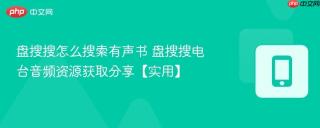 盘搜搜怎么搜索有声书 盘搜搜电台音频资源获取分享【实用】