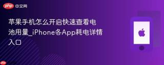 苹果手机怎么开启快速查看电池用量_iPhone各App耗电详情入口