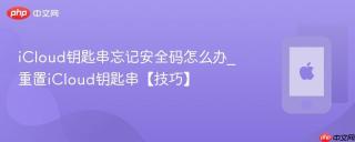 iCloud钥匙串忘记安全码怎么办_重置iCloud钥匙串【技巧】