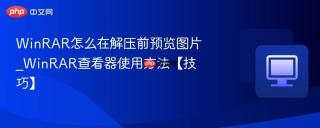 WinRAR怎么在解压前预览图片_WinRAR查看器使用方法【技巧】