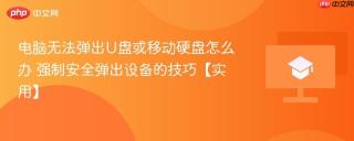 电脑无法弹出U盘或移动硬盘怎么办 强制安全弹出设备的技巧【实用】