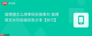 盘搜搜怎么搜索短视频素材 盘搜搜无水印视频获取分享【技巧】