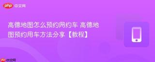 高德地图怎么预约网约车 高德地图预约用车方法分享【教程】