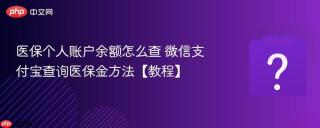 医保个人账户余额怎么查 微信支付宝查询医保金方法【教程】