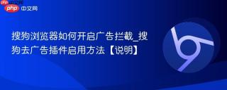 搜狗浏览器如何开启广告拦截_搜狗去广告插件启用方法【说明】
