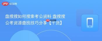 盘搜搜如何搜索考公资料 盘搜搜公考资源查找技巧分享【干货】