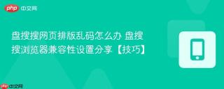 盘搜搜网页排版乱码怎么办 盘搜搜浏览器兼容性设置分享【技巧】