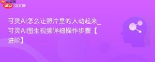 可灵AI怎么让照片里的人动起来_可灵AI图生视频详细操作步骤【进阶】