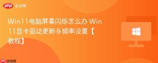 win11电脑屏幕闪烁怎么办 win11显卡驱动更新与频率设置【教程】