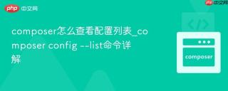 composer怎么查看配置列表_composer config --list命令详解