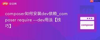 composer如何安装dev依赖_composer require --dev用法【技巧】