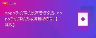 oppo手机耳机没声音怎么办_oppo手机耳机孔故障排除方法【建议】