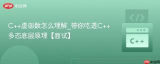 C++虚函数怎么理解_带你吃透C++多态底层原理【面试】