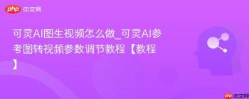 可灵AI图生视频怎么做_可灵AI参考图转视频参数调节教程【教程】