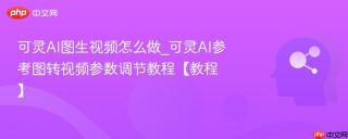 可灵AI图生视频怎么做_可灵AI参考图转视频参数调节教程【教程】