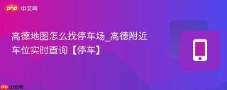 高德地图怎么找停车场_高德附近车位实时查询【停车】