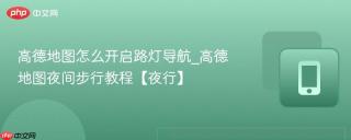 高德地图怎么开启路灯导航_高德地图夜间步行教程【夜行】