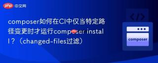composer如何在CI中仅当特定路径变更时才运行composer install？（changed-files过滤）