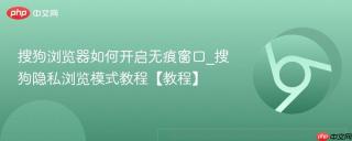 搜狗浏览器如何开启无痕窗口_搜狗隐私浏览模式教程【教程】