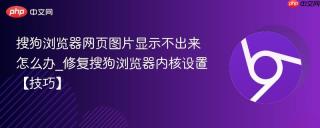 搜狗浏览器网页图片显示不出来怎么办_修复搜狗浏览器内核设置【技巧】