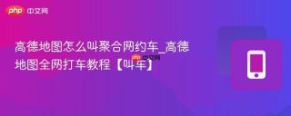 高德地图怎么叫聚合网约车_高德地图全网打车教程【叫车】