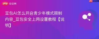 豆包AI怎么开启青少年模式限制内容_豆包安全上网设置教程【说明】