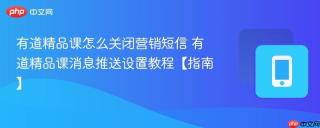有道精品课怎么关闭营销短信 有道精品课消息推送设置教程【指南】