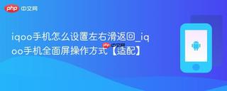 iqoo手机怎么设置左右滑返回_iqoo手机全面屏操作方式【适配】