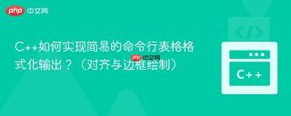 C++如何实现简易的命令行表格格式化输出？（对齐与边框绘制）
