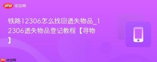 铁路12306怎么找回遗失物品_12306遗失物品登记教程【寻物】