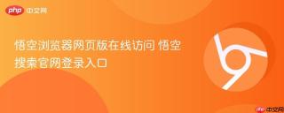 悟空浏览器网页版在线访问 悟空搜索官网登录入口