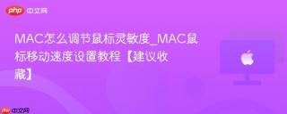 mac怎么调节鼠标灵敏度_mac鼠标移动速度设置教程【建议收藏】