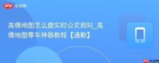 高德地图怎么查实时公交到站_高德地图等车神器教程【通勤】