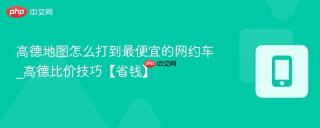 高德地图怎么打到最便宜的网约车_高德比价技巧【省钱】