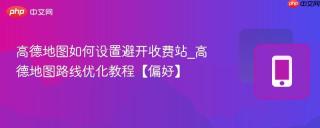 高德地图如何设置避开收费站_高德地图路线优化教程【偏好】