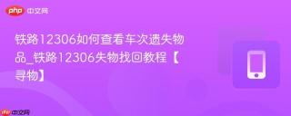 铁路12306如何查看车次遗失物品_铁路12306失物找回教程【寻物】