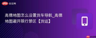 高德地图怎么设置货车导航_高德地图避开限行禁区【货运】