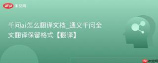 千问ai怎么翻译文档_通义千问全文翻译保留格式【翻译】