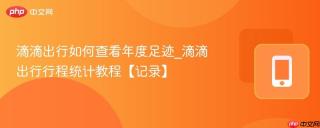 滴滴出行如何查看年度足迹_滴滴出行行程统计教程【记录】