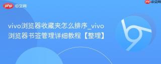 vivo浏览器收藏夹怎么排序_vivo浏览器书签管理详细教程【整理】