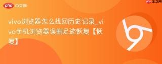 vivo浏览器怎么找回历史记录_vivo手机浏览器误删足迹恢复【恢复】