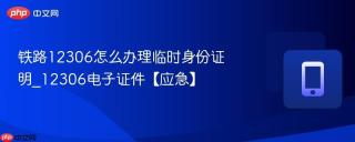 铁路12306怎么办理临时身份证明_12306电子证件【应急】