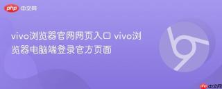 vivo浏览器官网网页入口 vivo浏览器电脑端登录官方页面