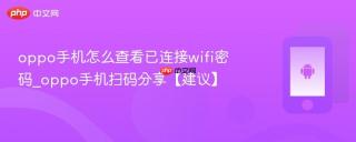 oppo手机怎么查看已连接wifi密码_oppo手机扫码分享【建议】