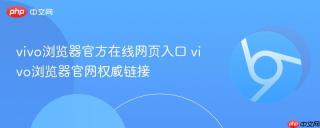 vivo浏览器官方在线网页入口 vivo浏览器官网权威链接