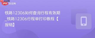 铁路12306如何查询行程有效期_铁路12306行程单打印教程【报销】