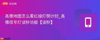 高德地图怎么看红绿灯倒计时_高德信号灯读秒功能【读秒】