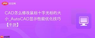 cad怎么修改鼠标十字光标的大小_autocad显示性能优化技巧【干货】