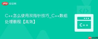 C++怎么使用双指针技巧_C++数组处理教程【高效】