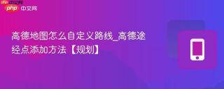 高德地图怎么自定义路线_高德途经点添加方法【规划】